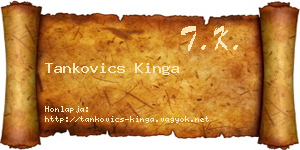 Tankovics Kinga névjegykártya