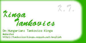 kinga tankovics business card